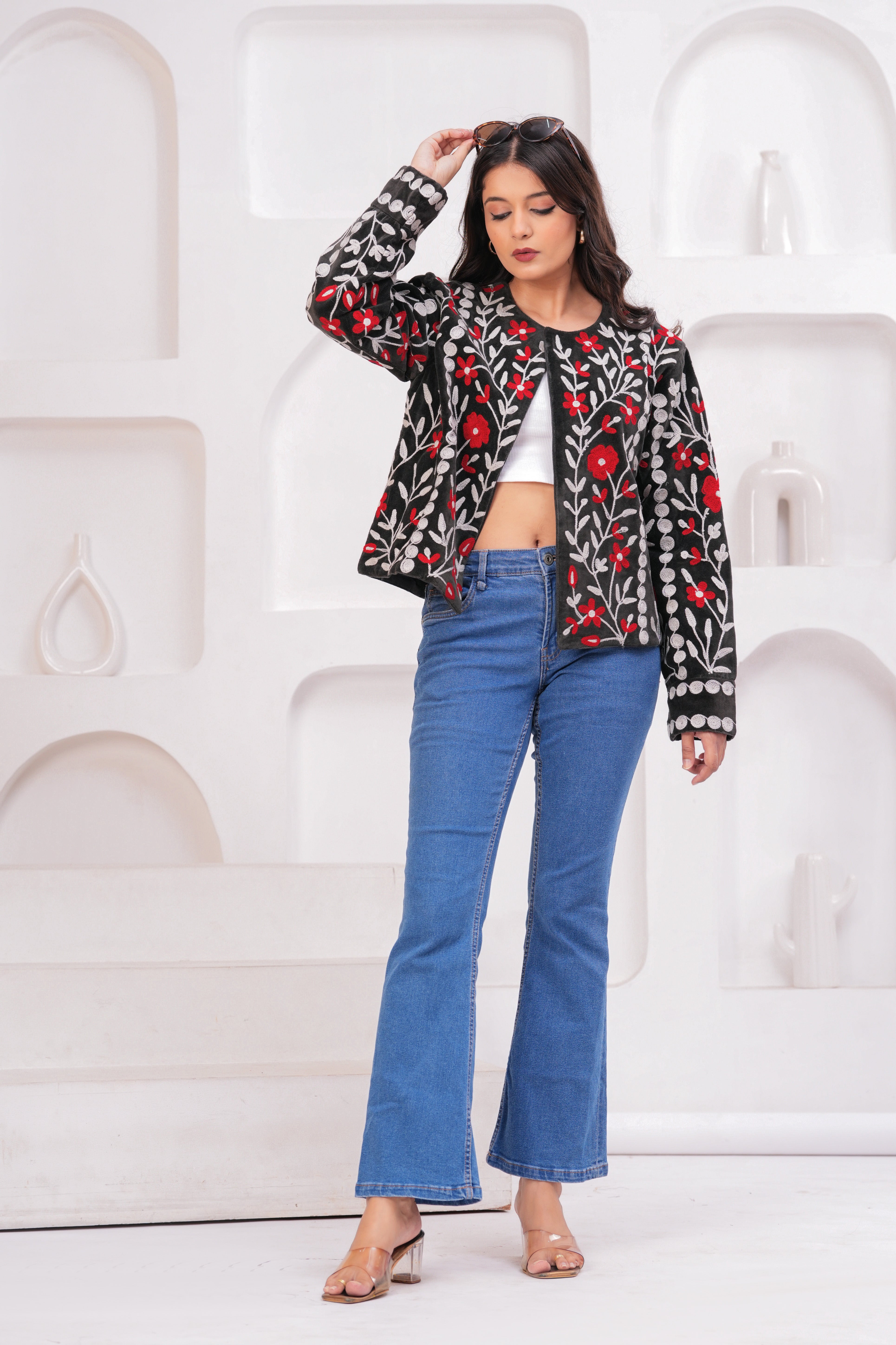 Handmade Floral Quilted Cotton Jacket